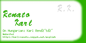 renato karl business card